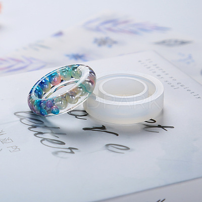 Transparent DIY Ring Silicone Molds DIY-WH0128-09B-1