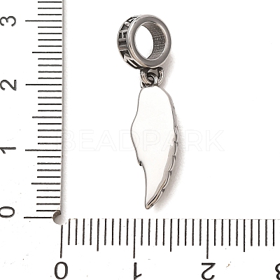 316 Surgical Stainless Steel & Rhinestone European Dangle Charms SA-CBA7555-16AS-02-1