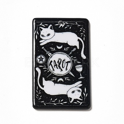 Tarot Theme Printed Acrylic Pendants MACR-G061-04B-1