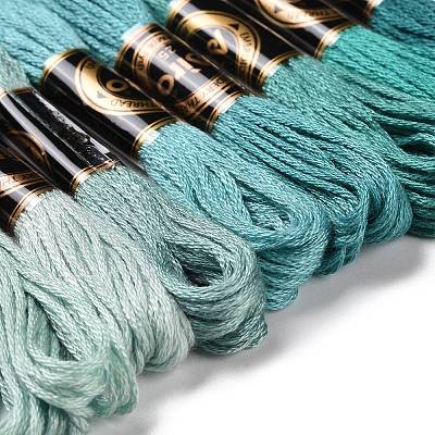 8 Skeins 8 Colors 6-Ply Polyester Embroidery Floss OCOR-M009-01A-06-1