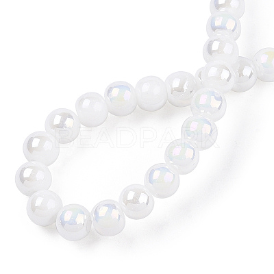 Electroplate Opaque Glass Beads Strands X-GLAA-T032-P4mm-AB02-1