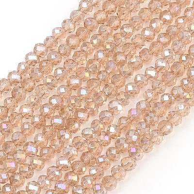 Electroplate Glass Beads Strands LS-EGLA-R048-2mm-33-1
