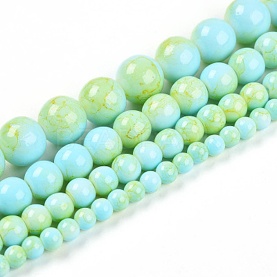 Baking Paint Glass Beads Strands DGLA-N003-10mm-C04-1