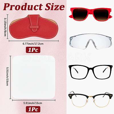 1Pc Cowhide Eyeglass Cases ABAG-CN0001-58E-1