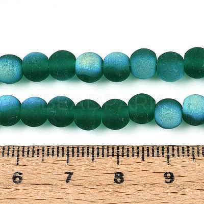 Frosted Transparent Glass Beads Strands LS-GLAA-T032-T6mm-MBB21-1