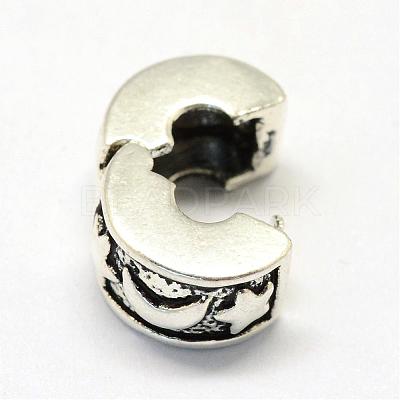 Alloy European Style Clasps PDLC-R001-03AS-1