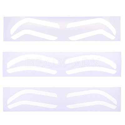 24Pcs 3 Styles Plastic Eyebrow Tattoo Practice Skin AJEW-CP0009-58A-1
