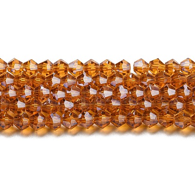 Transparent Electroplate Glass Beads Strands EGLA-A039-T3mm-A28-1