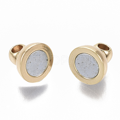 Brass Magnetic Clasps with Loops KK-S354-213A-NF-1