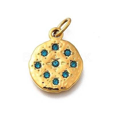 304 Stainless Steel Rhinestone Pendants STAS-R159-54G-02-1