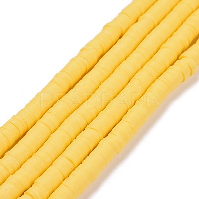 Handmade Polymer Clay Beads Strands CLAY-R089-6mm-Q035-1