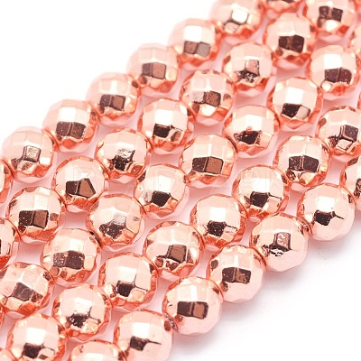 Electroplate Non-magnetic Synthetic Hematite Beads Strands G-L485-03D-RG-1