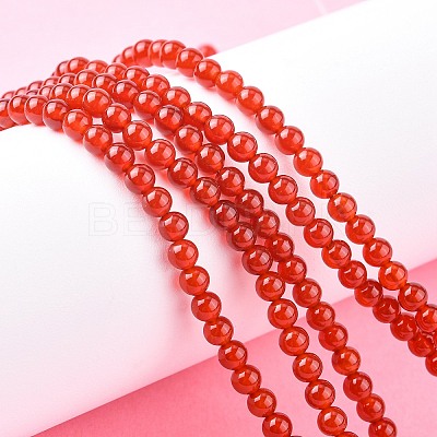 Natural Carnelian Beads Strands G-C076-4mm-2A-1