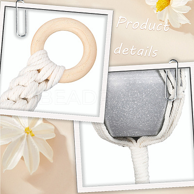Cotton Macrame Plant Hangers AJEW-WH20072-57A-1