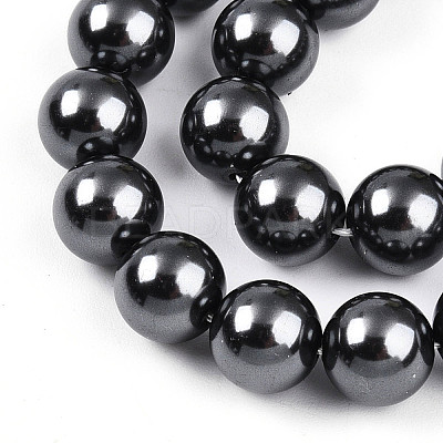 Baking Paint Pearlized Glass Pearl Bead Strands HY-N002-8mm-A02-1