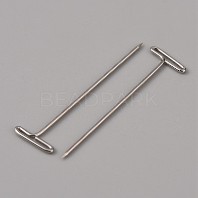 Iron T Pins for Blocking Knitting Cork Board FIND-WH0144-25P-1