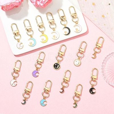 16Pcs Alloy Enamel Pendant Decorations HJEW-YW00249-1