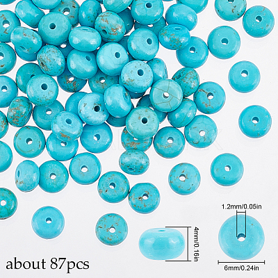 1 Strand Natural Howlite Beads Strands TURQ-SC0001-26B-1