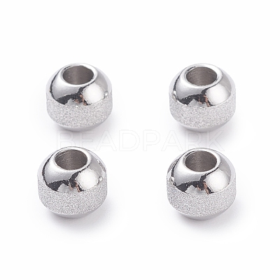 Non-Tarnish Textured 304 Stainless Steel Beads STAS-P306-01C-P-1