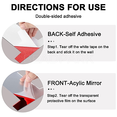 Mirror Wall Stickers DIY-WH0210-56B-1