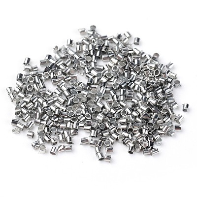 1700pcs 1.5mm Brass Tube Crimp End Beads X-E001-NF-1