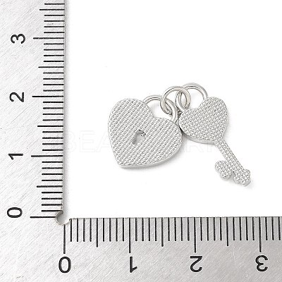 Brass Pave Natural White Shell Pendants KK-S522-15P-1