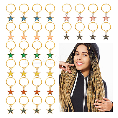 Alloy Enamel Dreadlocks Beads HJEW-AB00146-1