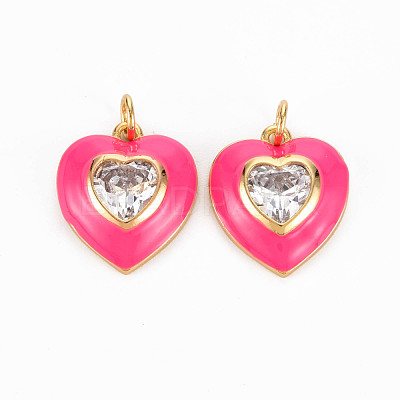 Brass Enamel Pendants KK-T013-15-NF-1