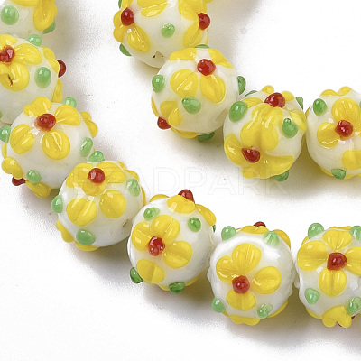 Handmade Lampwork Beads Strands LAMP-N021-001G-1