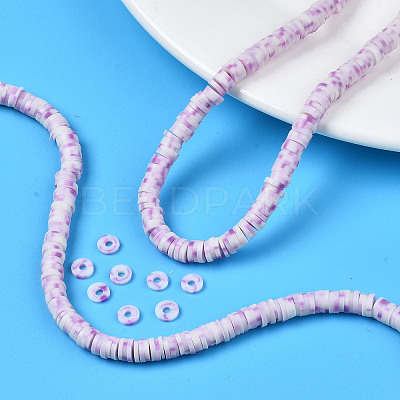 Handmade Polymer Clay Beads Strands CLAY-R089-6mm-170-1