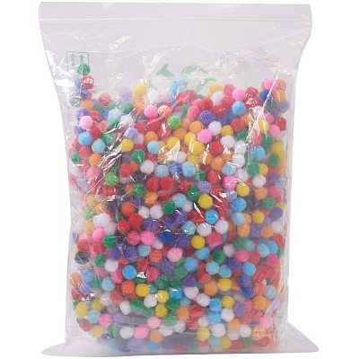 10mm Multicolor Assorted Pom Poms Balls About 2000pcs for DIY Doll Craft Party Decoration AJEW-PH0001-10mm-M-1