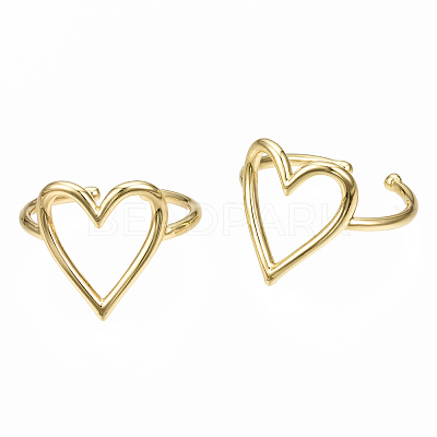 Brass Cuff Rings RJEW-N035-040-NF-1