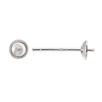 925 Sterling Silver Stud Earring Findings STER-K167-027B-S-1