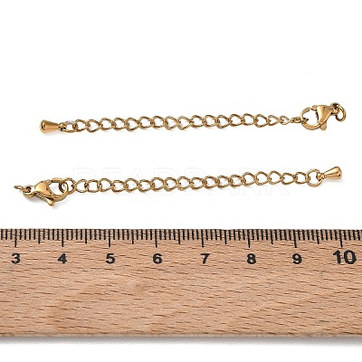 201 Stainless Steel Curb Chain Extender SA-CBA0FDA-01G-03-1
