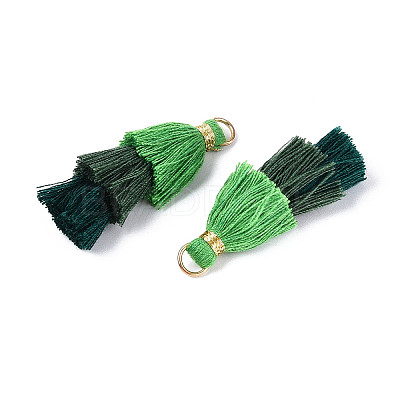 Polycotton(Polyester Cotton) Tassel Pendant Decorations X-FIND-T018-03-1
