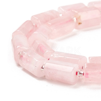 Natural Madagascar Rose Quartz Beads Strands G-G068-A23-01-1