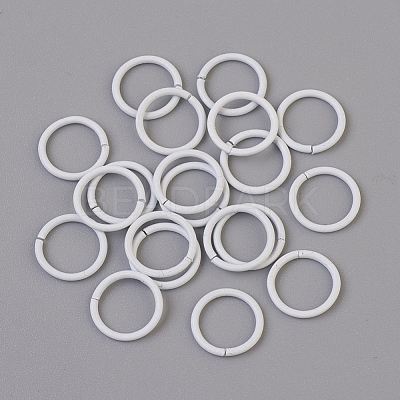 Spray Painted Iron Open Jump Rings X-IFIN-F149-B16-1
