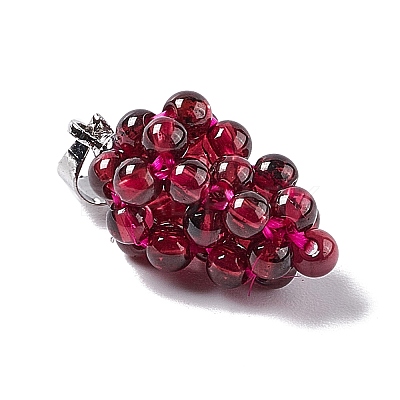 Natural Garnet Cluster Pendants G-G928-01P-1