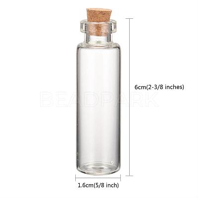 Glass Jar Glass Bottle for Bead Containers X-CON-E008-60x16mm-1