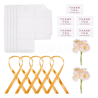 Clear PVC Candy Gift Packaging Boxes with Ribbon & Artificial Flower CON-TAC0001-20D-1