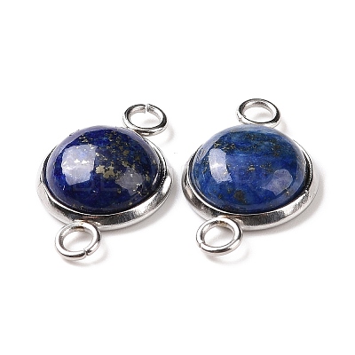Natural Lapis Lazuli  Connector Charms G-D059-01C-05-1