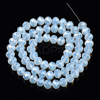 Electroplate Glass Beads Strands X-EGLA-A034-J8mm-A04-1