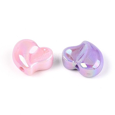 UV Plating Opaque Acrylic Beads OACR-T028-47-1