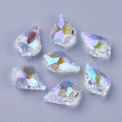 Faceted Glass Pendants GLAA-F068-C27-1