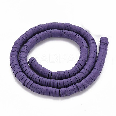 Handmade Polymer Clay Bead Strands CLAY-T002-6mm-39-1