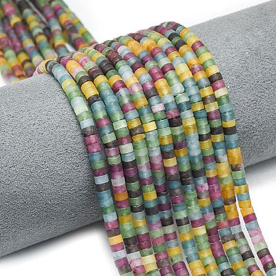 Natural White Jade Beads Strands G-P575-B14-4x2mm-02-1