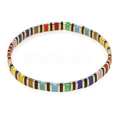 Bohemian Glass Seed Beaded Stretch Bracelets JM4508-44-1