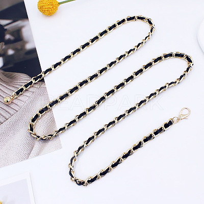Alloy PU Leather Braided Waist Chains for Woman WGB955C-01-1
