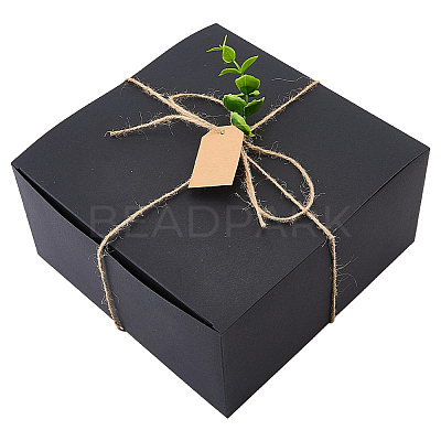 8Pcs Square Folding Kraft Paper Mailer Boxes CON-CP0001-018B-1