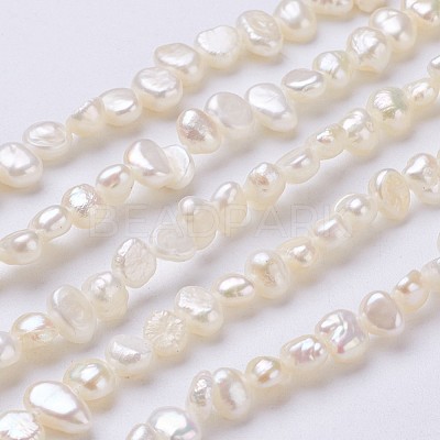 Natural Cultured Freshwater Pearl Beads Strands PEAR-P002-44-1